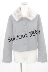 an another angelus / ファー衿付きショートコート Free GRAY H-25-07-14-1035-CA-CO-NS-ZT0722A