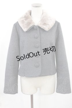 画像1: an another angelus / ファー衿付きショートコート Free GRAY H-25-07-14-1035-CA-CO-NS-ZT0722A