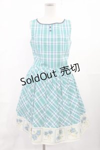 an another angelus / チェック&ローズ切替ジャンパースカート Free GREEN H-25-07-14-1004-CA-OP-NS-ZH