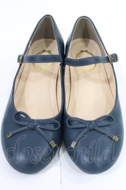 画像1: F&A / リボンストラップパンプス L/24.5cm ネイビー H-25-07-14-1039-LO-ZA-NS-ZH