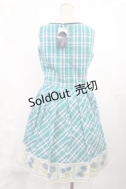 画像2: an another angelus / チェック&ローズ切替ジャンパースカート Free GREEN H-25-07-14-1004-CA-OP-NS-ZH