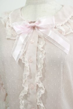 画像4: BABY,THE STARS SHINE BRIGHT / ドットシフォン半袖ブラウス Free ピンク H-25-07-14-050-BA-BL-NS-ZH