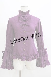 metamorphose / シャーリング姫袖ブラウス（梨地） Free パープル H-25-07-14-051-ME-BL-NS-ZH