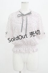 LIZ LISA / ハートフロッキーブラウス Free ピンク H-25-07-14-055-LO-BL-NS-ZH