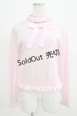 画像1: Angelic Pretty / Cuteリボンタートルニット Free ピンク H-25-07-14-060-AP-TO-NS-ZH
