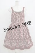 axes femme / 王冠モチーフ入りパネル柄ワンピース M ボルドー H-25-07-14-007-AX-OP-NS-ZH