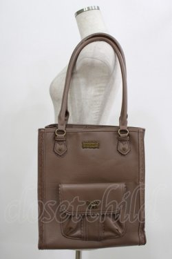 画像1: axes femme / ポケット付タテ型A4トート  ブラウン H-25-07-14-066-AX-BG-NS-ZH