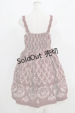 画像3: axes femme / 王冠モチーフ入りパネル柄ワンピース M ボルドー H-25-07-14-007-AX-OP-NS-ZH
