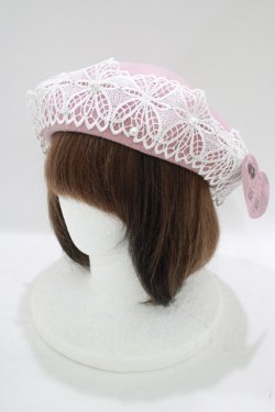 画像1: m petit by misako / TT*AMレースBベレー  ピンク H-25-07-14-073-LO-AC-NS-ZH