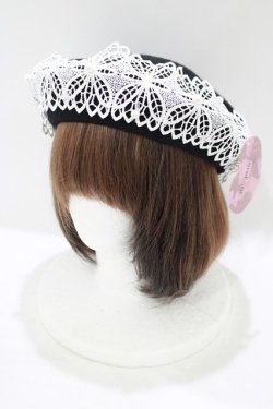 画像1: m petit by misako / TT*AMレースBベレー  ブラック H-25-07-14-082-LO-AC-NS-ZH