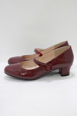 画像2: Fi.n.t / 釦使いストラップエナメルパンプス S/22.5cm Bordeaux H-25-07-14-083-CA-SH-NS-ZH