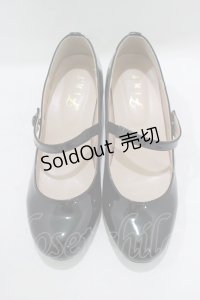 Fi.n.t / 釦使いストラップエナメルパンプス S/22.5cm BLACK H-25-07-14-084-CA-SH-NS-ZH