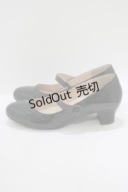画像2: Fi.n.t / 釦使いストラップエナメルパンプス S/22.5cm BLACK H-25-07-14-084-CA-SH-NS-ZH