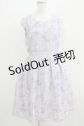 axes femme / スカラップネック花柄ワンピース M ラベンダー H-25-07-14-008-AX-OP-NS-ZH