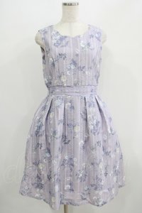axes femme / スカラップネック花柄ワンピース M ラベンダー H-25-07-14-008-AX-OP-NS-ZH