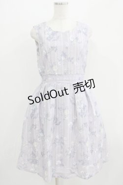 画像1: axes femme / スカラップネック花柄ワンピース M ラベンダー H-25-07-14-008-AX-OP-NS-ZH