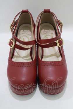 画像1: Amavel / ベロアリボンクロスパンプス S（22.5-23cm） レッド H-25-07-14-085-CA-SH-NS-ZH