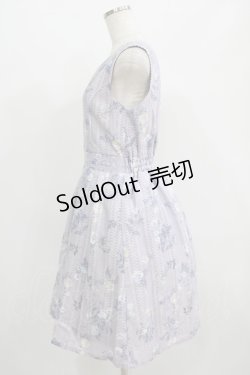 画像2: axes femme / スカラップネック花柄ワンピース M ラベンダー H-25-07-14-008-AX-OP-NS-ZH