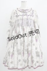 仲夏物語（海外ロリータブランド） / ロワールの葡萄園立ち衿ワンピース M 生成り H-25-07-14-012-EL-OP-NS-ZH