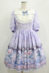 Angelic Pretty / Milky Swan襟付ワンピース Free ラベンダー H-25-07-14-002-AP-OP-NS-ZH