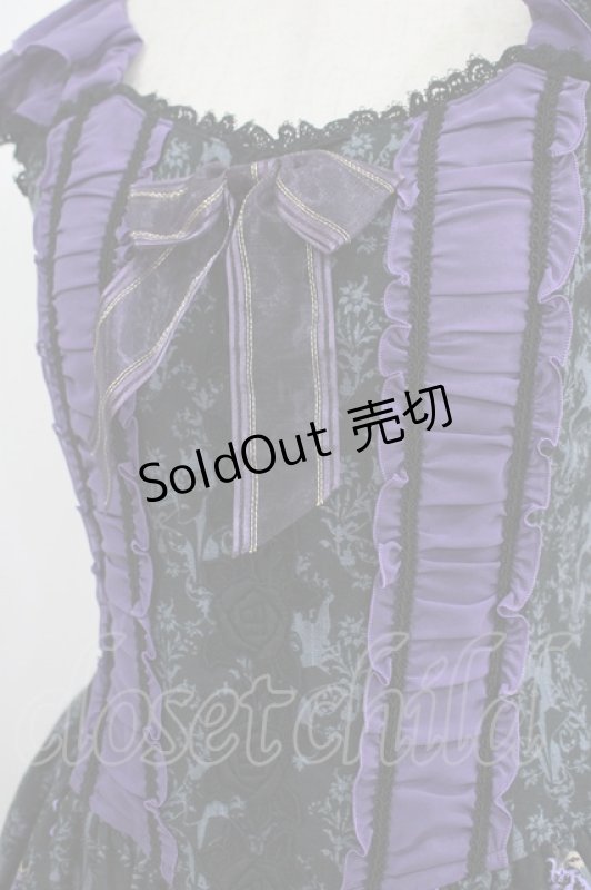 画像5: ALICE and the PIRATES / フリル袖ジャンパースカート(Maleficent) Free パープル H-25-07-14-014-PA-OP-NS-ZH (5)