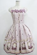 Innocent World / Antique Violetタックジャンパースカート M92cm丈 ピンク H-25-07-14-015-IW-OP-NS-ZH
