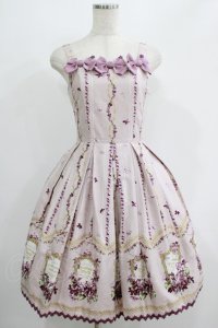 Innocent World / Antique Violetタックジャンパースカート M92cm丈 ピンク H-25-07-14-015-IW-OP-NS-ZH