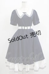 metamorphose / ペチコート付きセーラーワンピース サイズ1 ネイビー H-25-07-14-019-ME-OP-NS-ZH