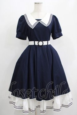 画像1: metamorphose / ペチコート付きセーラーワンピース サイズ1 ネイビー H-25-07-14-019-ME-OP-NS-ZH