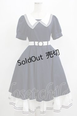 画像1: metamorphose / ペチコート付きセーラーワンピース サイズ1 ネイビー H-25-07-14-019-ME-OP-NS-ZH