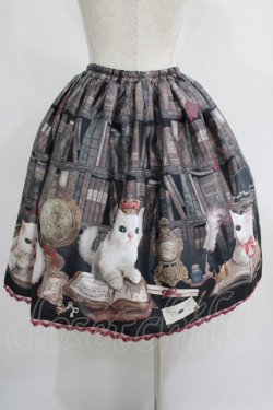 画像3: Enchantlic Enchantilly / Queen Cat〜秘密の書斎〜スカート Free ブラック H-25-07-14-023-LO-SK-NS-ZH