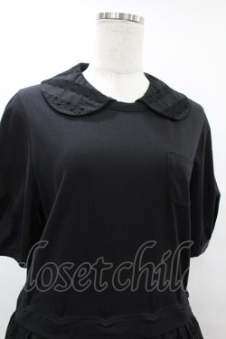 画像4: Jane Marple / ヴィンテージストライプレースコラボレーションドレス  ブラック×ブラック H-25-07-15-1027-JM-OP-KB-ZH