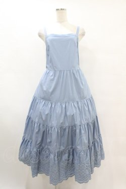 画像1: Jane Marple Dans Le Salon / Typewriter lace tiered dress  ブルー H-25-07-15-1032-JM-OP-KB-ZH