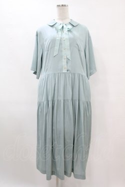 画像1: Jane Marple Dans Le Salon / ダブルカラーサリバンドレス  ミントブルー H-25-07-15-1005-JM-OP-KB-ZH