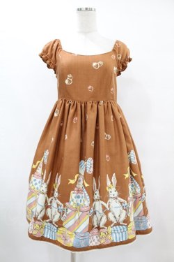 画像1: Emily Temple cute / BUNNY BOXワンピース  ブラウン H-25-07-15-1043-ET-OP-KB-ZH