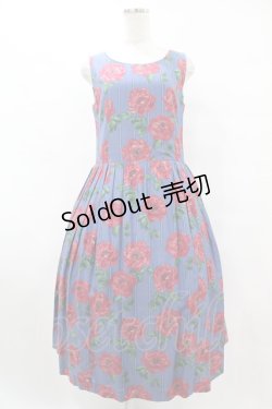 画像1: Jane Marple Dans Le Salon / Rose meets Stripeのゴアードドレス  ネイビー H-25-07-15-1044-JM-OP-KB-ZH