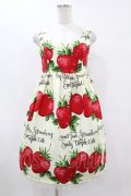 Emily Temple cute / フレッシュストロベリーノースリーブワンピース  アイボリー H-25-07-15-1048-ET-OP-KB-ZH
