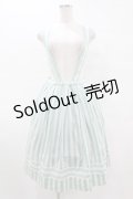 Jane Marple / ピコットストライプサスペンダースカート M ミント H-25-07-15-1054-JM-SK-KB-ZH