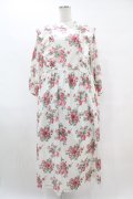 Jane Marple / Strawberries and flowersラッフルフリルドレス  オフ H-25-07-15-1002-JM-OP-KB-ZH