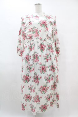 画像1: Jane Marple / Strawberries and flowersラッフルフリルドレス  オフ H-25-07-15-1002-JM-OP-KB-ZH