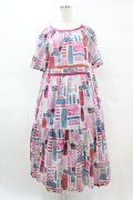 Jane Marple Dans Le Salon / Constructed stripes surf dress M ピンク H-25-07-15-1008-JM-OP-KB-ZH