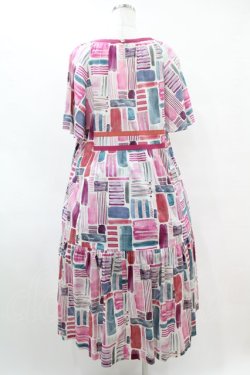 画像2: Jane Marple Dans Le Salon / Constructed stripes surf dress M ピンク H-25-07-15-1008-JM-OP-KB-ZH