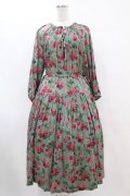 Jane Marple Dans Le Salon / Winter cherries drawstring dress  グリーン H-25-07-15-1010-JM-OP-KB-ZH