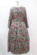 画像1: Jane Marple Dans Le Salon / Winter cherries drawstring dress  グリーン H-25-07-15-1010-JM-OP-KB-ZH (1)