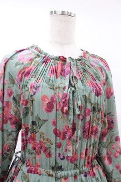 画像4: Jane Marple Dans Le Salon / Winter cherries drawstring dress  グリーン H-25-07-15-1010-JM-OP-KB-ZH