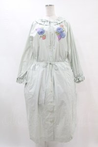Jane Marple Dans Le Salon / Jardin Des Fleurs Embroideryドレス  ミント H-25-07-15-1013-JM-OP-KB-ZH