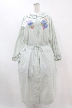 画像1: Jane Marple Dans Le Salon / Jardin Des Fleurs Embroideryドレス  ミント H-25-07-15-1013-JM-OP-KB-ZH