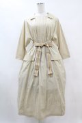 Jane Marple / フレンチロゴリボンタブリエドレス  ライトベージュ H-25-07-15-1014-JM-OP-KB-ZH