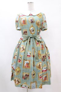 Jane Marple / Anniversaryフレームのコレットワンピース  ミント H-25-07-15-1020-JM-OP-KB-ZH
