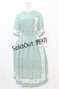 Jane Marple / Polka dots parade Colette dress M グリーン H-25-07-15-1022-JM-OP-ET-ZH